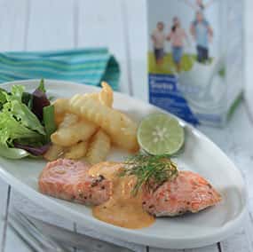 Steak Salmon Saus Gulai