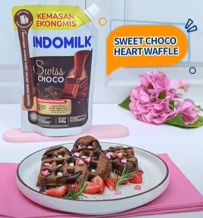Sweet Choco Heart Waffle